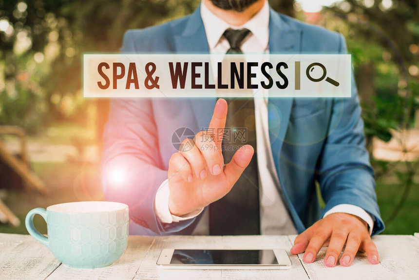 手写文字书写Spa和健康概念照片展示去改善健康的地方放松商人用图片