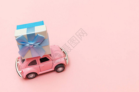 只需设计粉色复古玩具车图片