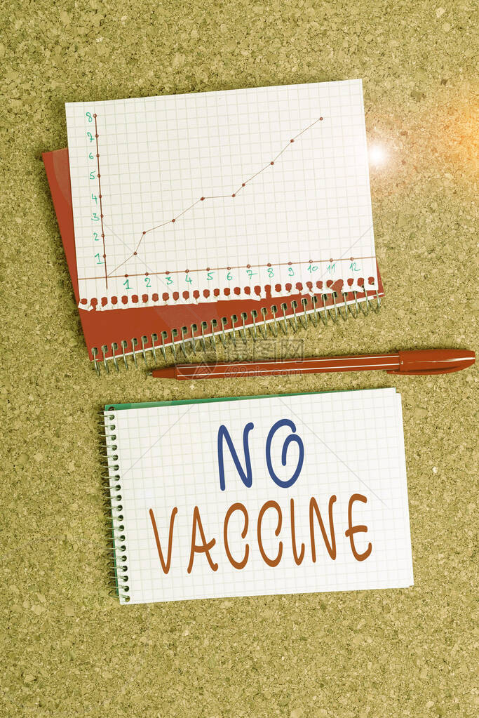 文字书写文本无疫苗展示未提供对一种或多种疾病的免疫力的商业照片办公桌笔记本纸办公纸板学图片