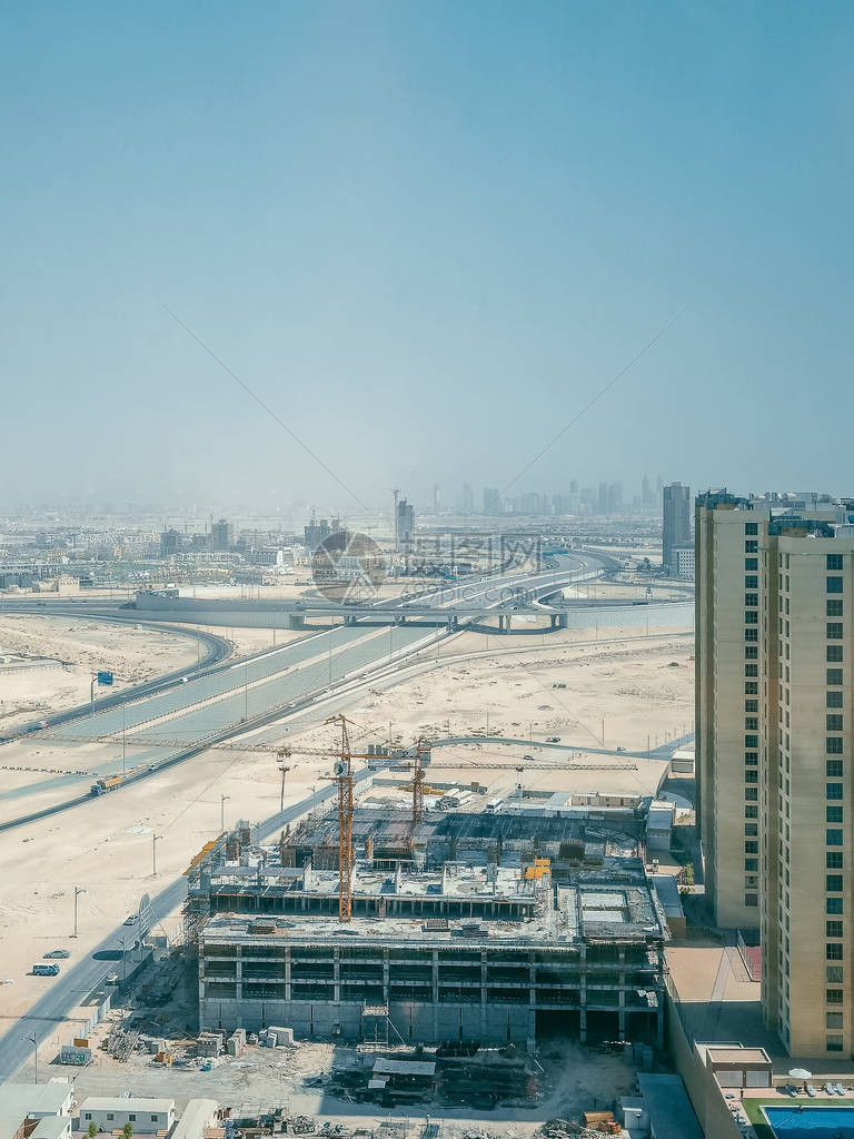 阿拉伯联合酋长国迪拜的建筑工地图片