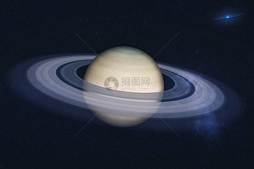 宇宙中太阳系的土星图片