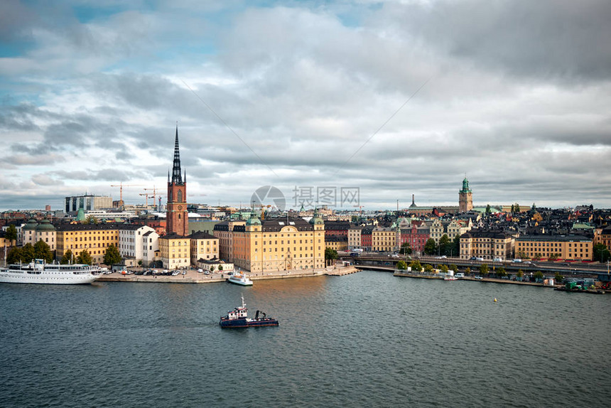 瑞典Monteliusvagen观视平台上斯德哥图片