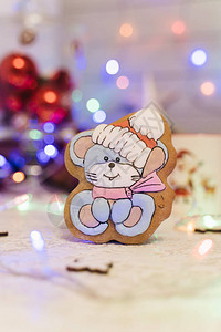 圣诞节背景的姜饼Chang图片