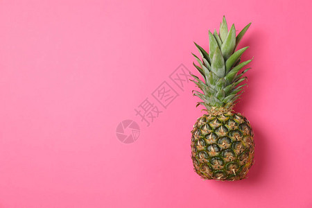 粉红背景的菠萝文字图片