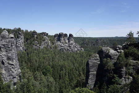 观察德国萨克森的威赫格隆山著名图片