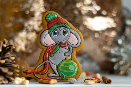 姜饼干老鼠圣诞饼干图片