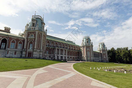 察里锡诺是莫斯科的一座宫殿博物馆和公园保留地图片
