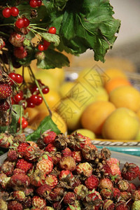 水果和浆果的夏日色彩图片