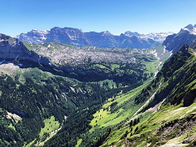 美丽的阿尔卑斯山高谷上层金属Nfels纳贝尔或奈菲尔瑞图片