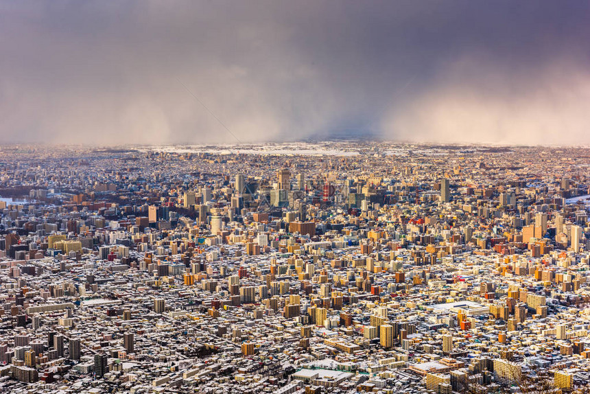 札幌日本空中城市风景图片