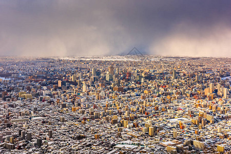 札幌日本空中城市风景图片