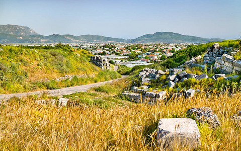 古代城市Xanthos的废墟图片
