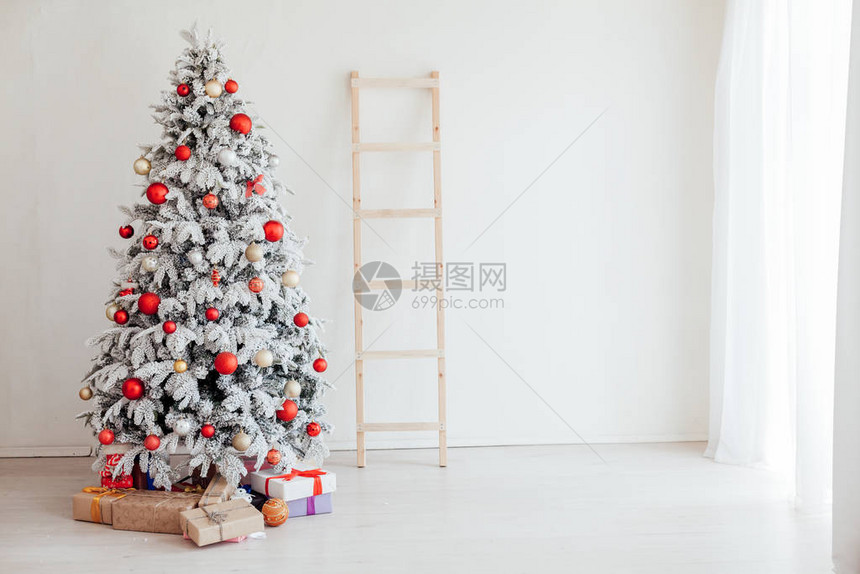 圣诞节背景树林装饰圣诞图片