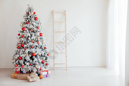 圣诞节背景树林装饰圣诞背景图片