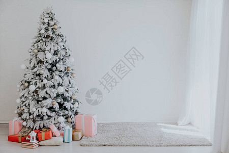 加兰灯明新年圣诞树节礼图片