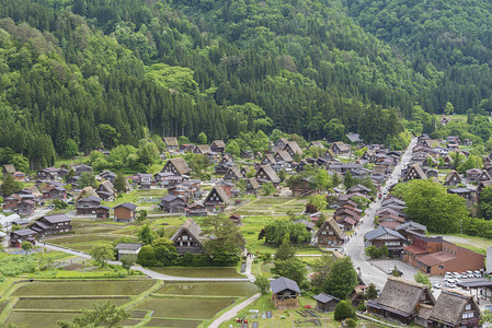 白川乡的历史村落白川乡是位于日本岐阜县的日本联合国教科文组织图片