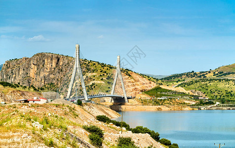 幼发拉底河土耳其东南部幼发拉底斯河上的尼西比幼发拉底桥横跨阿塔背景