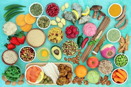 健康生活概念的超级食品图片