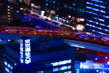 城市倾斜变迁的夜景Toshimma区Ikebukuro东京日本1背景图片