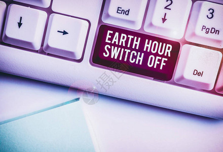 显示地球一小时关闭的文字符号商务照片文本熄灯事件年度运动星球日白色pc键盘背景图片