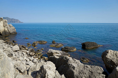 黑海岩石海岸克里米亚苏达克图片