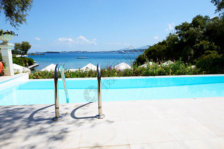 希腊科孚岛Corfu游泳池图片
