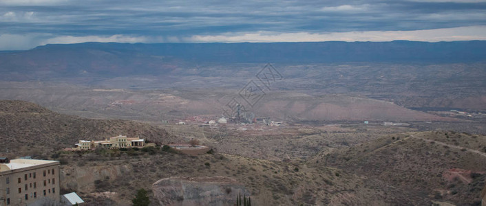 对沙漠中亚利桑那州采矿设高清图片