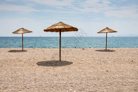 雨伞沙滩雅典海滩图片
