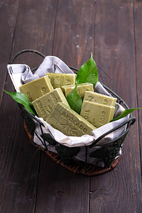 绿色天然橄榄油肥皂条图片