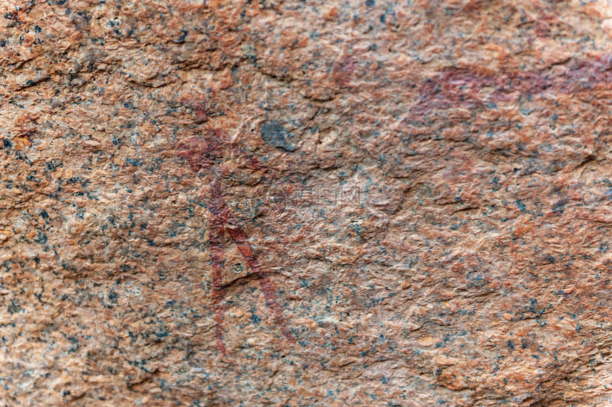 纳米比亚西部Spitzkoppe附近San人民史前岩图片