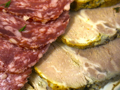 节日切肉牛肉舌香肠火腿猪背景图片