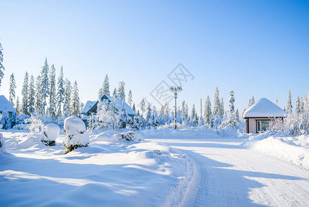 美丽的大气冬季风景图片