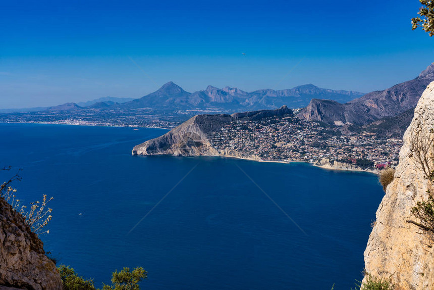 西欧班牙巴伦西亚CostaBlanca附近地中海度假胜图片