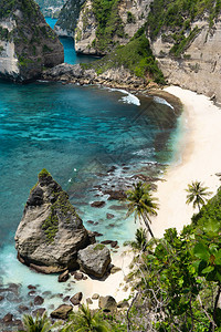 印度尼西亚巴厘岛努沙佩尼达称为钻石海滩阿图海滩图片