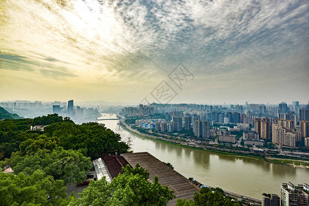 重庆嘉林河长江一带市风高清图片