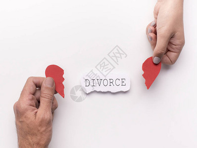 离婚分居争吵的概念图片