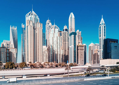阿联酋迪拜著名的住宅区和办公区图片