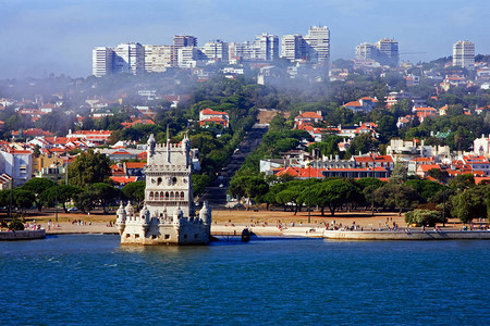 Belem塔TorredeBelem是葡萄牙里斯本的一座加固塔图片