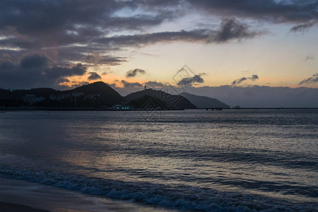 大东海在达东海滩海南的海背景