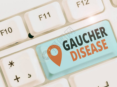 显示Gaucher病的文本符号商业图片展示了新陈代谢后图片