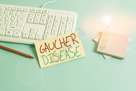 概念手写显示Gaucher疾病概念意指新陈代谢的自闭后遗症图片