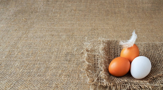 鸡蛋的有机棕色和白色鸡蛋未经煮熟的新鲜营养图片