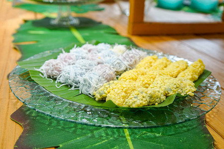泰国复古甜点叫绿豆米绉图片