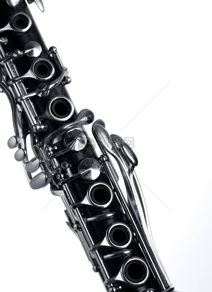 旧单簧管琴身的一部分图片