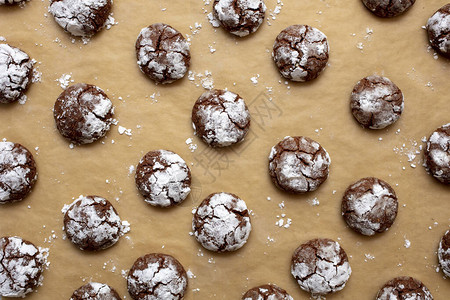 在节日季节巧克力小甜点饼干上被图片