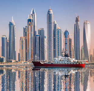 迪拜全景与阿联酋摩天图片
