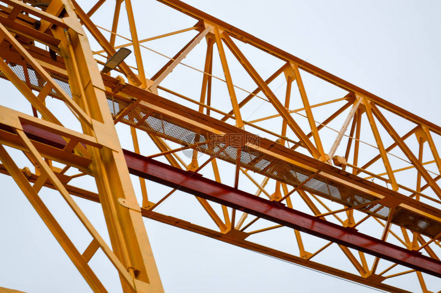 高重型黄色金属承重建筑固定式工业强大的桥式龙门起重机图片