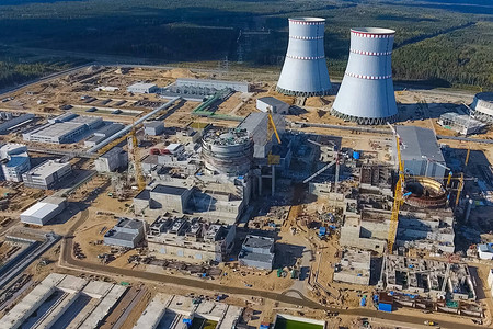 在建核电站的航测发电厂的安装和建造核电图片