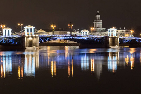 宫殿大桥的夜景图片