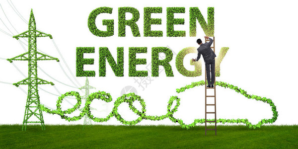 电动汽车和绿色能源概念图片